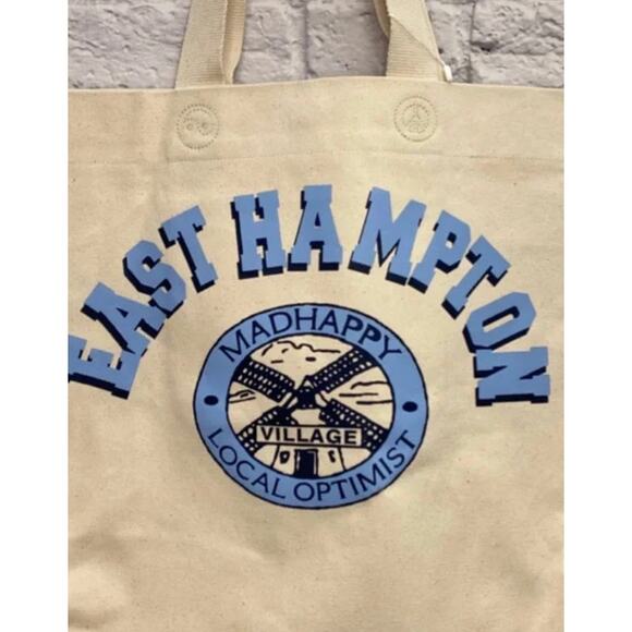 NWT‎ $120 Madhappy East Hampton Exclusive Wide Tote Bag Canvas in Natural - Picture 4 of 5